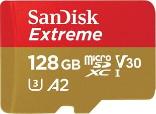 Sandisk MicroSDXC 128GB (+ SD adapter) hind ja info | Mobiiltelefonide mälukaardid | kaup24.ee