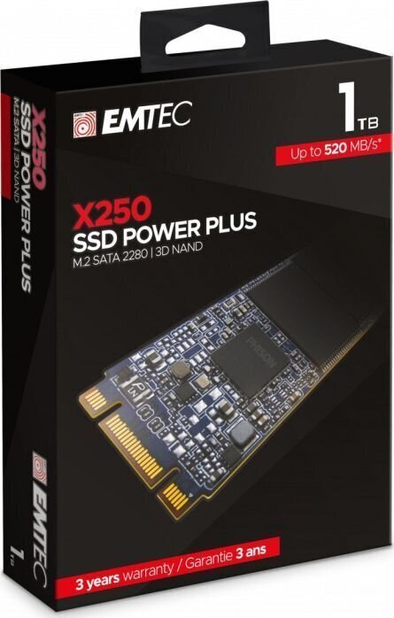 Emtec ECSSD1TX250 hind ja info | Sisemised kõvakettad (HDD, SSD, Hybrid) | kaup24.ee
