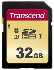 Transcend TS32GSDC500S MicroSDHC 32 ГБ цена и информация | Карты памяти для телефонов | kaup24.ee