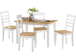 Комплект мебели для столовой Notio Living Marilyn 120, белый цена и информация | Комплекты мебели для столовой | kaup24.ee