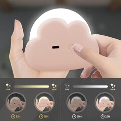Öövalgusti lastele, laetav, 2 tk pilve imetamise valgustit beebi esimeseks varustuseks vastsündinutele, lastetoa LED öökapp timmitav, kingitus 1 aastasele tüdrukule hind ja info | Lastetoa valgustid | kaup24.ee