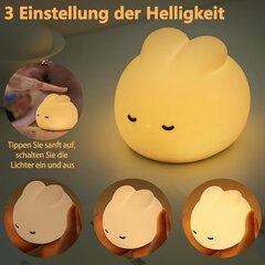 Öövalgusti laste hämardatav imetamisvalgusti Baby Touch LED Rabbit silikoonlamp taimeriga laetavad öövalgustid beebituppa rinnaga toitmise lastele kingituste kaunistamiseks цена и информация | Детские светильники | kaup24.ee