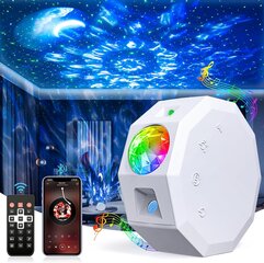 Starry Sky projektor Laste Galaxy projektor – FGRYB LED öövalguse projektor kaugjuhtimispuldi ja taimeriga 20 valgusrežiimiga Water Waves Star projektor tüdrukutele täiskasvanute tuba цена и информация | Детские светильники | kaup24.ee