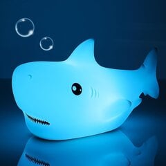 Shark Night Light Kids, 7 värvi muutev LED kaasaskantav puutetundlik beebilamp, USB-laetav silikoonist loomade öölamp lastele Lasteaia väikelaps (Shark) hind ja info | Lastetoa valgustid | kaup24.ee