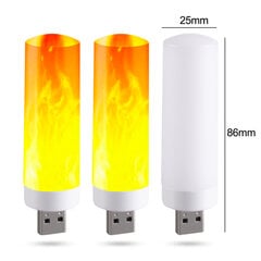 3 komplekti USB Ambience Light LED virvendav leek küünlavalgus raamatuvalgusti mobiilne võimsus matkavalgustus sigaretisüütaja efektvalgusti цена и информация | Детские светильники | kaup24.ee