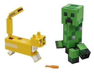 21156 LEGO® Minecraft BigFig Creeper BigFig с Оцелотом цена и информация | Конструкторы и кубики | kaup24.ee