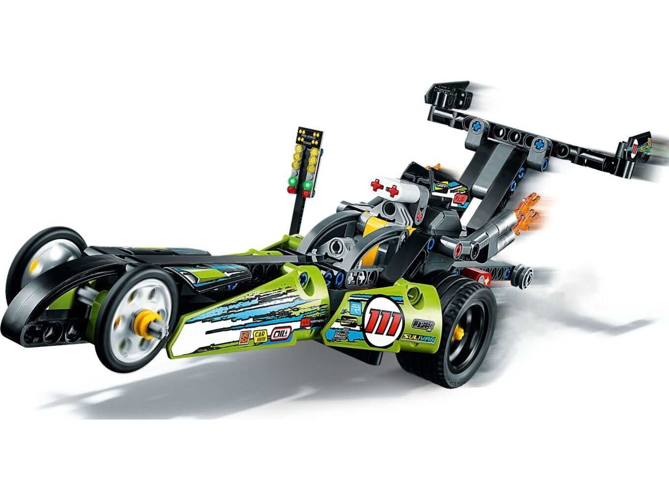 42103 LEGO® Technic Drag võidusõiduauto цена и информация | Klotsid ja konstruktorid | kaup24.ee
