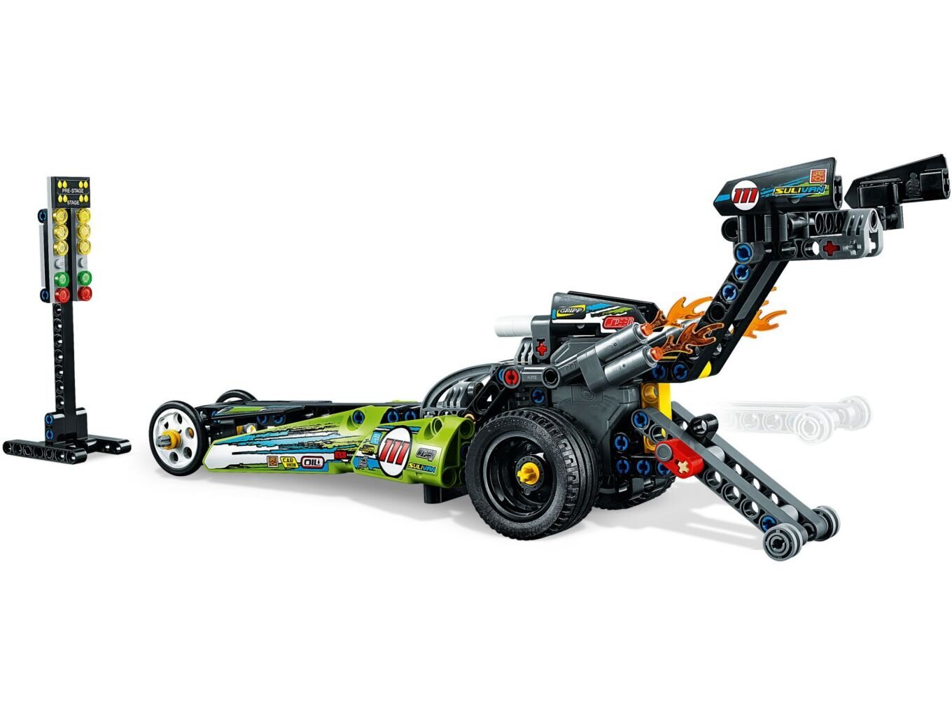 42103 LEGO® Technic Drag võidusõiduauto цена и информация | Klotsid ja konstruktorid | kaup24.ee