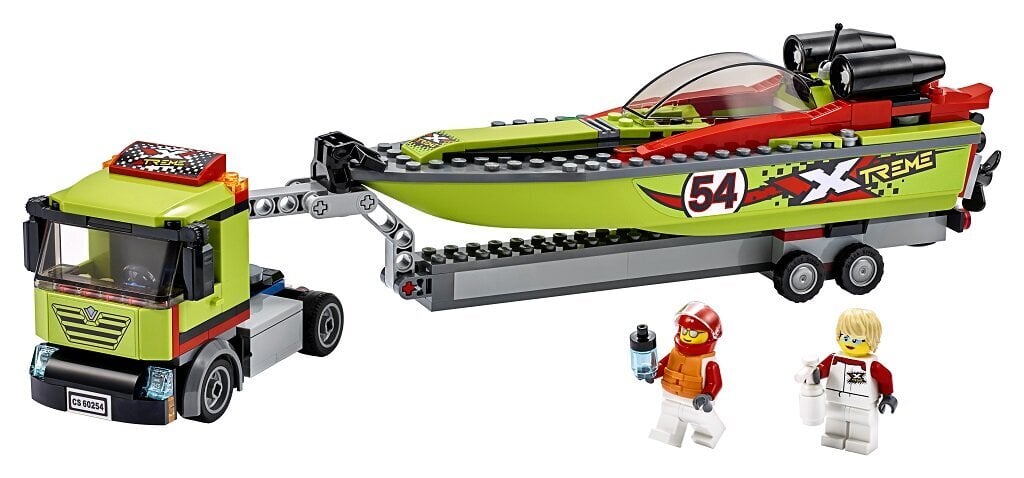 60254 LEGO® City Võidusõidupaadi transporter hind ja info | Klotsid ja konstruktorid | kaup24.ee