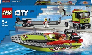 60254 LEGO® City Great Vehicles Транспортер для гоночных лодок цена и информация | Конструкторы и кубики | kaup24.ee