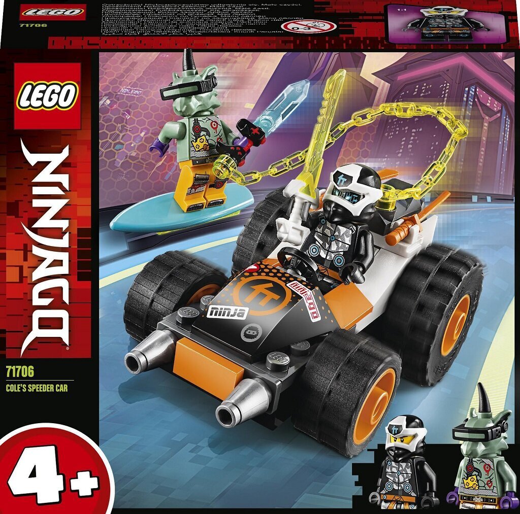 71706 LEGO® NINJAGO Cole гоночный автомобиль цена | kaup24.ee