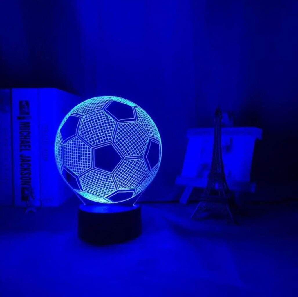 Öölamp Perfee, jalgpall, 3D, LED цена и информация | Laualambid | kaup24.ee