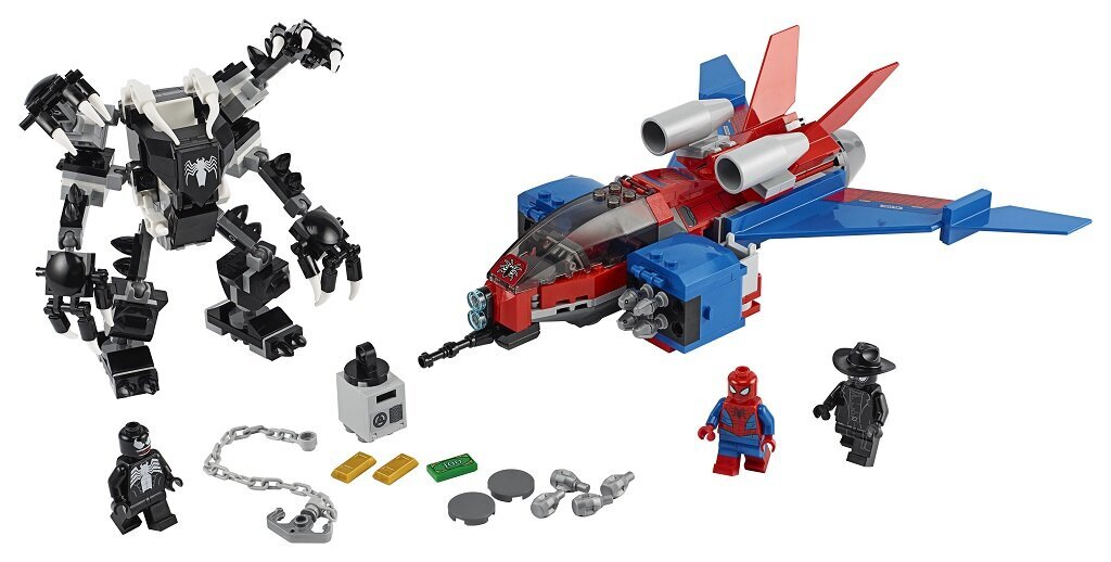 76150 LEGO® Super Heroes Spiderjet vs Venom Robot цена и информация | Klotsid ja konstruktorid | kaup24.ee
