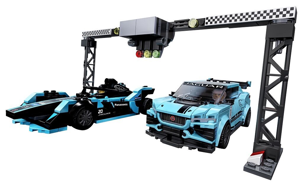 76898 LEGO® Speed Champions Formula E Panasonic Jaguar Racing GEN2 car & Jaguar I-PACE eTROPHY hind ja info | Klotsid ja konstruktorid | kaup24.ee