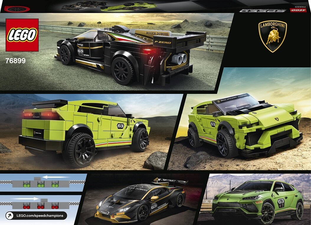 76899 LEGO® Speed Champions Lamborghini Urus ST-X & Lamborghini Huracán Super Trofeo EVO hind ja info | Klotsid ja konstruktorid | kaup24.ee