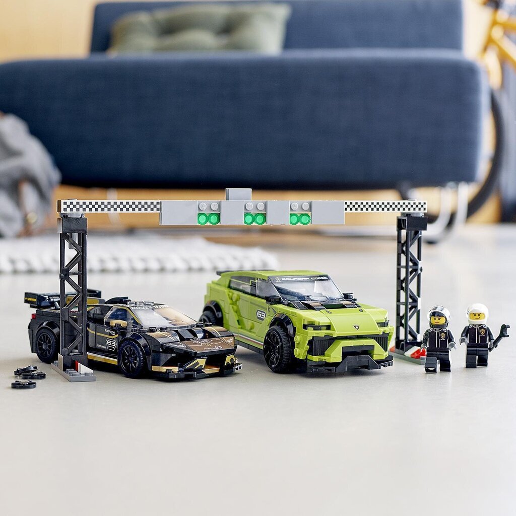 76899 LEGO® Speed Champions Lamborghini Urus ST-X & Lamborghini Huracán Super Trofeo EVO цена и информация | Klotsid ja konstruktorid | kaup24.ee