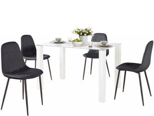 Комплект мебели для столовой Notio Living Dante 120, белый/черный цена и информация | Комплекты мебели для столовой | kaup24.ee