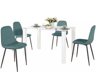 Комплект мебели для столовой Notio Living Dante 120, белый/синий цена и информация | Комплекты мебели для столовой | kaup24.ee