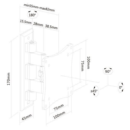 NewStar FPMA-W81, 10"-27" hind ja info | Monitori hoidjad | kaup24.ee