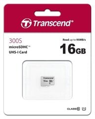 Transcend SD300S-A, 16GB hind ja info | Mobiiltelefonide mälukaardid | kaup24.ee