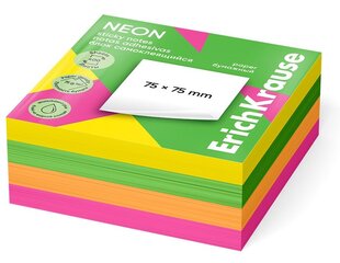 Kleepmärkmed märkmetele Neon, ErichKrause, 75x75mm, 400 lehte, 4 neoon hind ja info | Vihikud, märkmikud ja paberikaubad | kaup24.ee