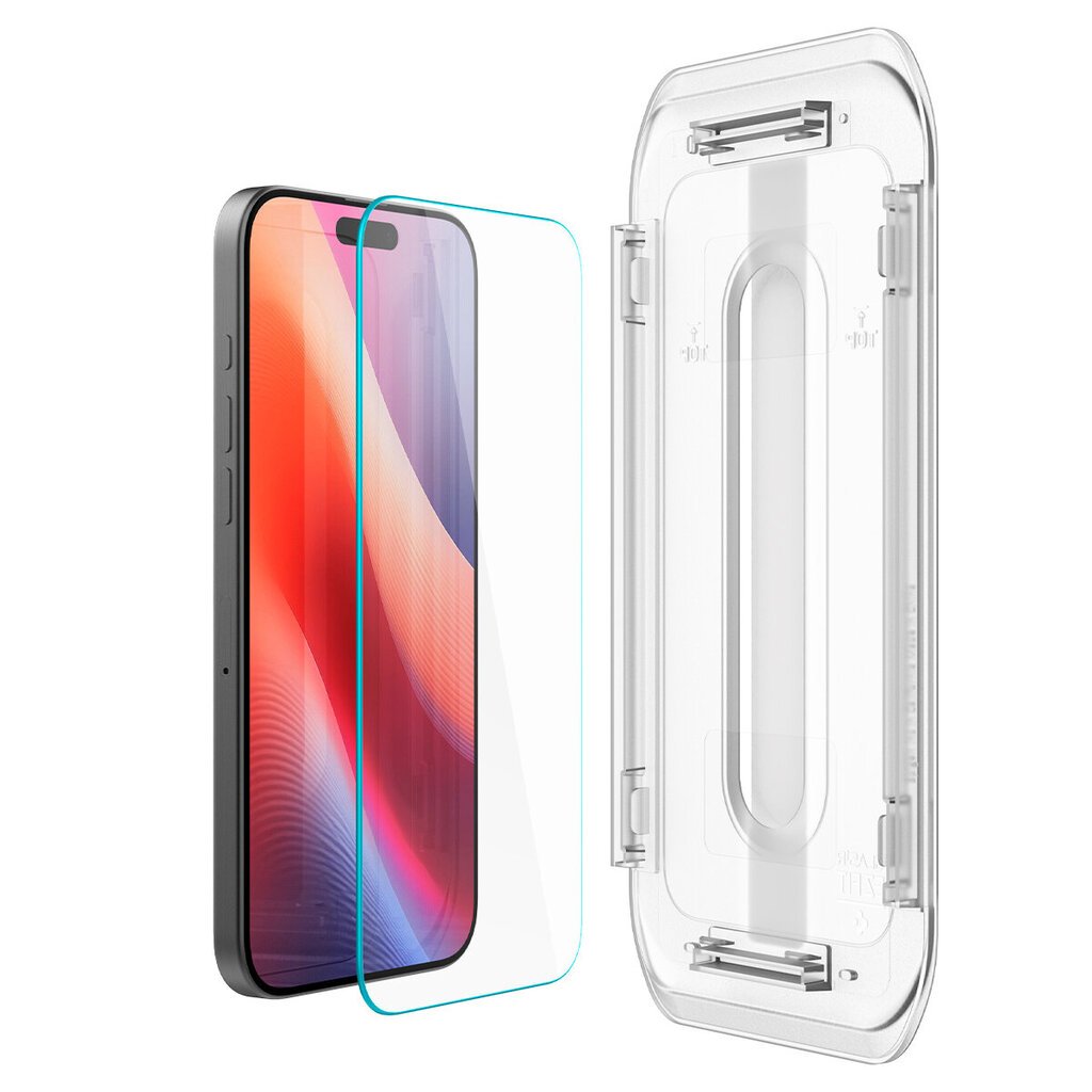 Spigen Glass tR EZ Fit 2 Pack, transparency - iPhone 16 Pro цена и информация | Ekraani kaitsekiled | kaup24.ee