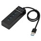 Roger AD15651 USB 3.0 Hub - Jagaja 4 x USB 3.0 / 5 Gbps, Must hind ja info | USB jagajad, adapterid | kaup24.ee