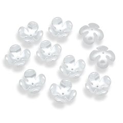 Helmekorkid, ABS Plastikust Pärl, Lill, 4 Kroonlehte, Valge, 24x24x11mm, 10tk hind ja info | Ehete valmistamine, helmestamine | kaup24.ee