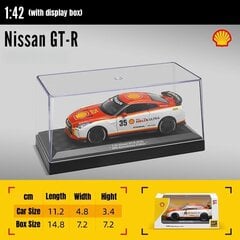 1/36 Skyline GTR R34 mänguauto survevalatud metallist miniatuurne mudel, lahtitõmmatavad uksed avatavad kollektsiooni kingitus poisile ja lapsele цена и информация | Коллекционные модели автомобилей | kaup24.ee