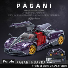 1:24 Simulatsioon Pagani Hiina draakonisulamist automudeli heli ja valgus Tagasitõmmake Sportauto mänguasjapoiste kollektsiooni kaunistus kingitus цена и информация | Коллекционные модели автомобилей | kaup24.ee