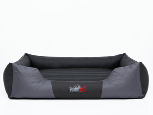 Hobbydog лежак Premium XXL, черный/серый, 110х90 см цена и информация | Лежаки, домики | kaup24.ee