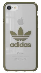 Adidas Clear Case Силиконовый чехол для Apple iPhone 7 / 8 Прозрачный - Зеленый (EU Blister) цена и информация | Чехлы для телефонов | kaup24.ee