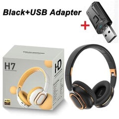 H7 TV Bluetooth kõrvaklapid Juhtmeta kõrvaklapid mikrofoniga USB-adapteriga peakomplekti mürasummutav stereo kokkupandav bass teleri kõrvaklappidele hind ja info | Kõrvaklapid | kaup24.ee