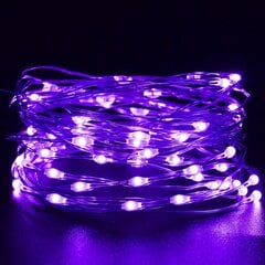 Фиолетовые гирлянды, 3M/10ft 30LED гирлянды для украшения Хэллоуина, оранжевые гирлянды на батарейках для Хэллоуина, рождественские украшения цена и информация | Мягкие игрушки | kaup24.ee