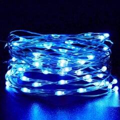 Синие гирлянды, 3M/10ft 30LED украшения для Хэллоуина, оранжевые гирлянды на батарейках для Хэллоуина, рождественские украшения цена и информация | Мягкие игрушки | kaup24.ee