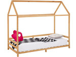 Детская кроватка - домик Notio Living Ellen с решеткой, светло - коричневая