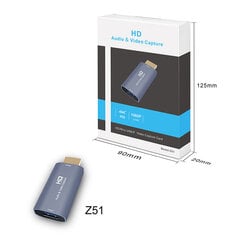 Z51 Usb Female to 4k Hdmi Male Карта захопу аўдыё і відэа для камп'ютэрнай трансляцыі ў прамым эфіры цена и информация | Аксессуары для корпусов | kaup24.ee