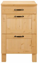 Шкаф Notio Living Dennis с 3 ящиками, светло - коричневый цена и информация | Кухонные шкафчики | kaup24.ee