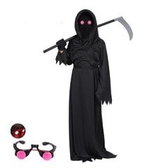 Surmakostüüm Laste kostüüm sirbi Halloweeni kostüümiga Halloweeni pidu karneval Cosplay-must- XL цена и информация | Праздничные декорации | kaup24.ee