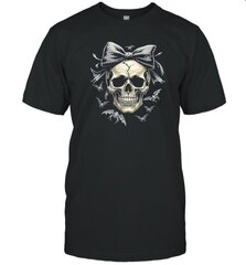 Coquette Skull With Bow And Bats Spooky Halloween T-Shirt hind ja info | Meeste T-särgid | kaup24.ee