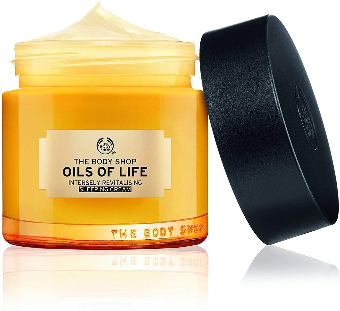 Elujõudu andev öine näokreem The Body Shop Oils of Life 80 ml цена и информация | Näokreemid | kaup24.ee