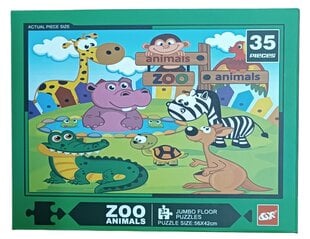 Jumbo Floor Puzzle Zoo Animal, 35 дет. цена и информация | Пазлы | kaup24.ee