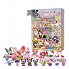 Seikluskalender Hello Kitty Kuromi figuuriga, kingitus 24 päeva jooksul hind ja info | Jõulukaunistused | kaup24.ee