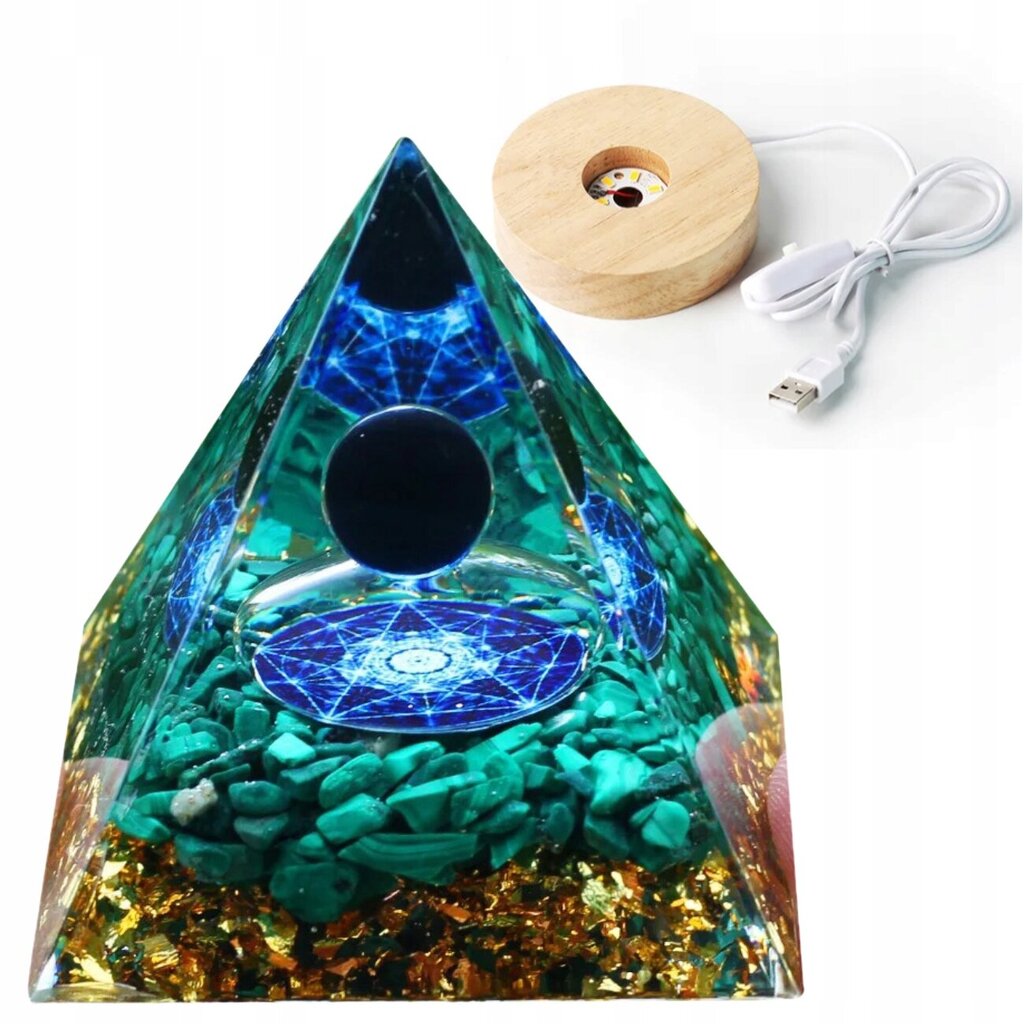 Püramiid ORGONIT +LED LAMPID LAMP 5cm CRYSTAL AMULET 5cm HX19 hind ja info | Printerid | kaup24.ee