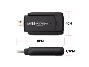 Wi-Fi võrguadapter Perfee, USB 3.0, 1300 Mbit/s hind ja info | USB jagajad, adapterid | kaup24.ee