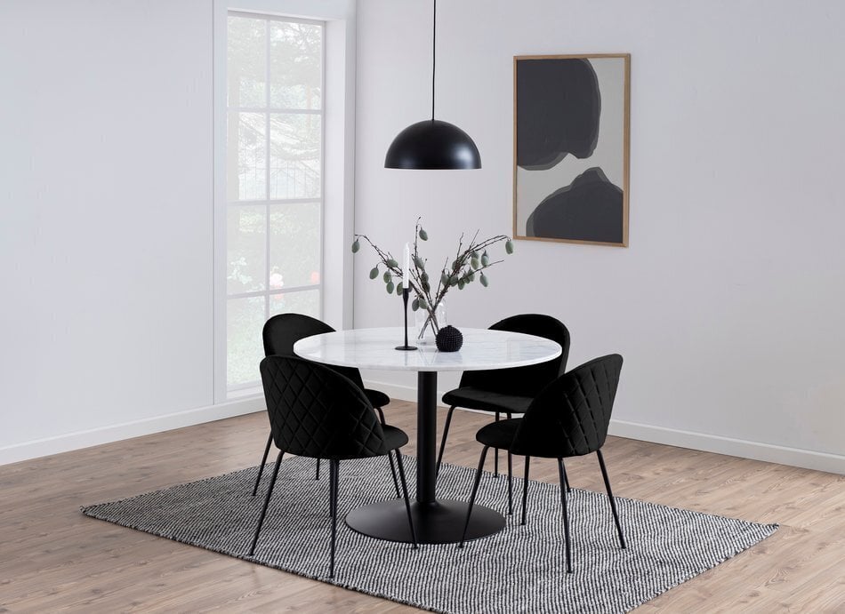 2 tooli komplekt Louise, must цена и информация | Söögilaua toolid, köögitoolid | kaup24.ee