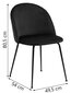 2 tooli komplekt Louise, must hind ja info | Söögilaua toolid, köögitoolid | kaup24.ee