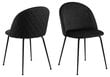 2 tooli komplekt Louise, must цена и информация | Söögilaua toolid, köögitoolid | kaup24.ee