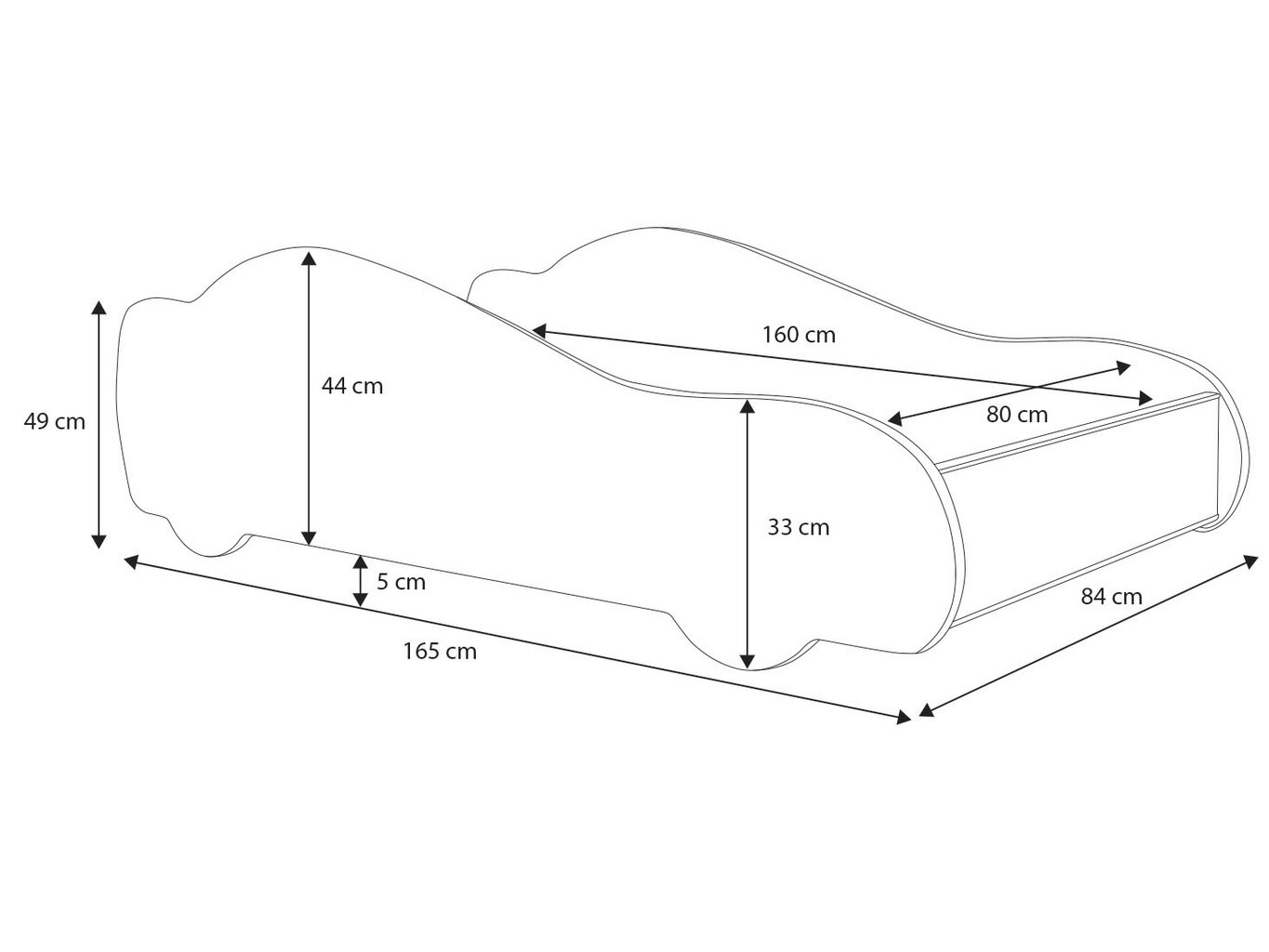 Lastevoodi ADRK Furniture Spider, 160x80cm цена и информация | Lastevoodid | kaup24.ee