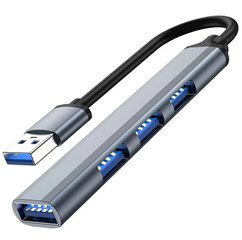 USB-хаб Perfee, 1x3.0, 3x2.0, Slim цена и информация | Адаптеры и USB-hub | kaup24.ee